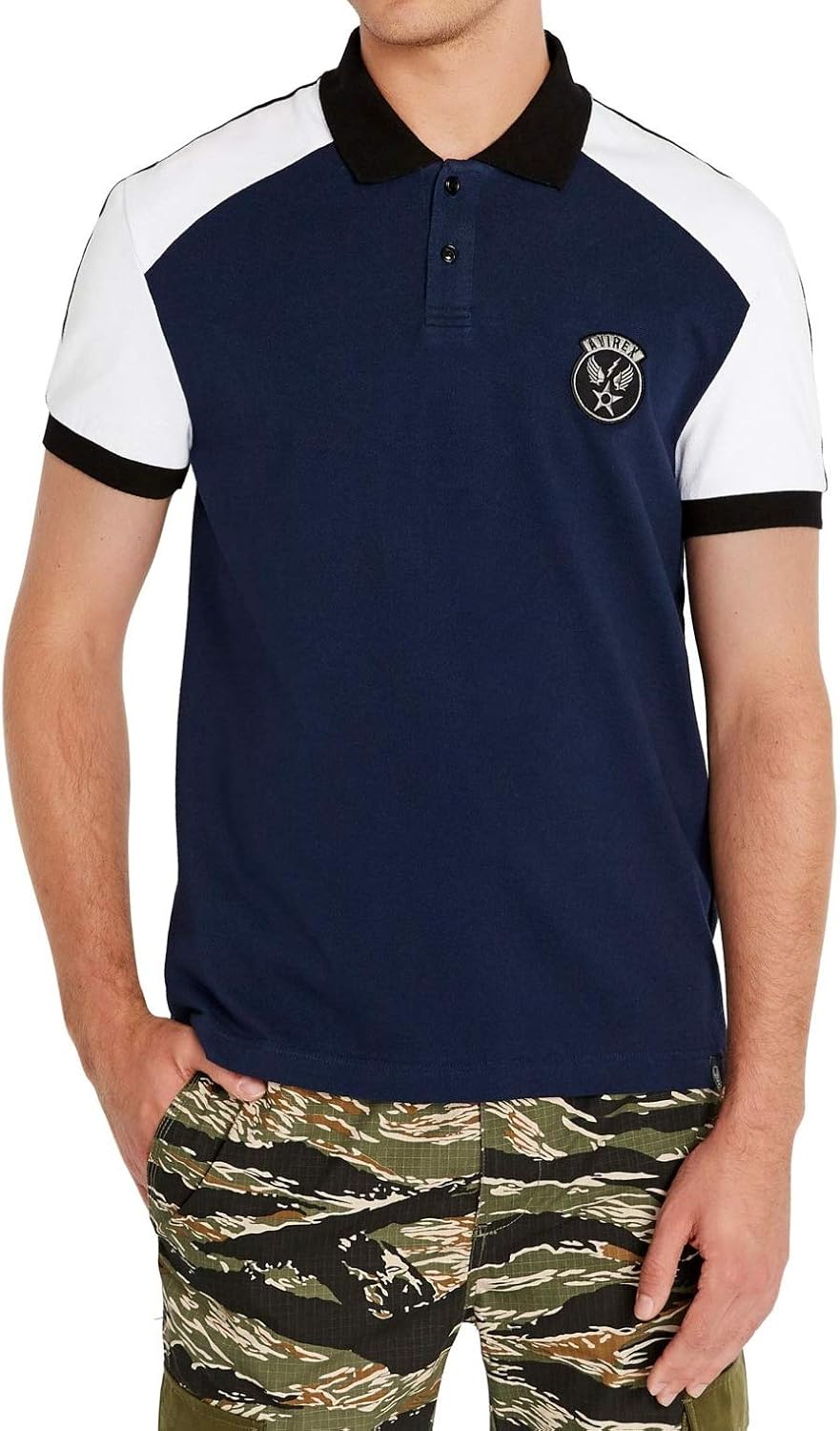 Avirex Men's Three-Tone Eagle Polo T-Shirt : Amazon.co.uk: Clothing