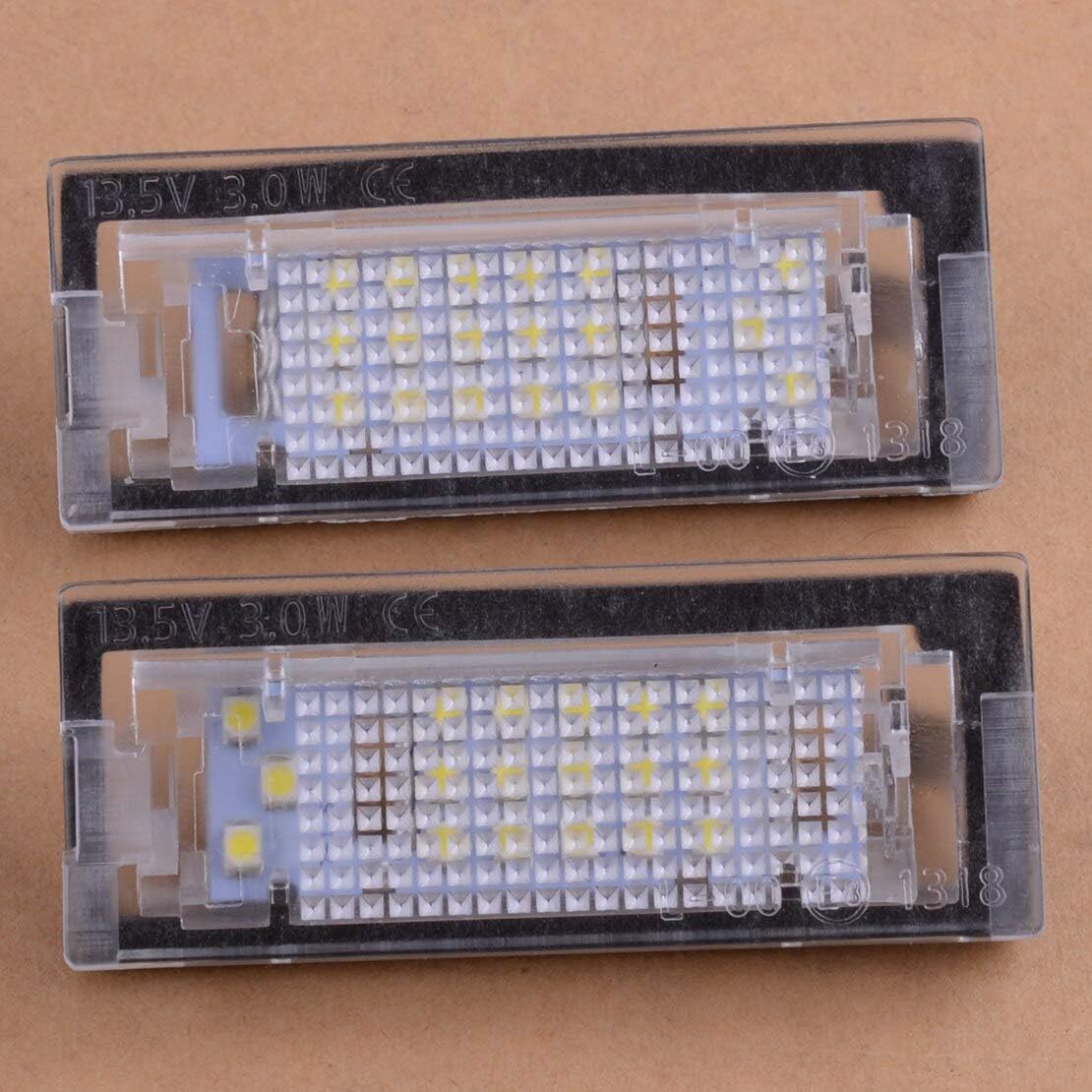 S-Seashell- 2Pcs/Set 18Leds 13.5V 3W White Led Number License Plate Light Fit For Bmw E39 Touring Wagon 5 Door 2000 2001 2002 2003