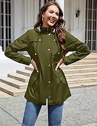 LOMON Women Rain Jacket Lightweight Hooded Jackets