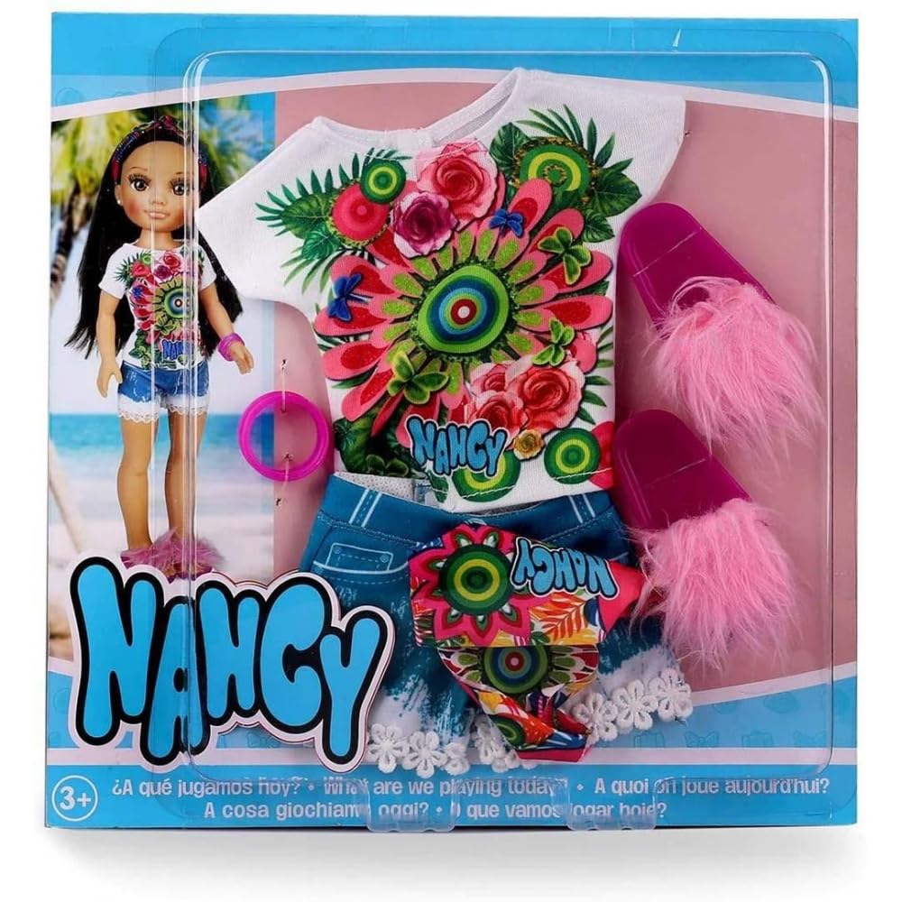Nancy Luxury Tropic - set of summer clothes for 14-inches doll, recommended for children from 3 years (Famosa 700016431) multicoloured
