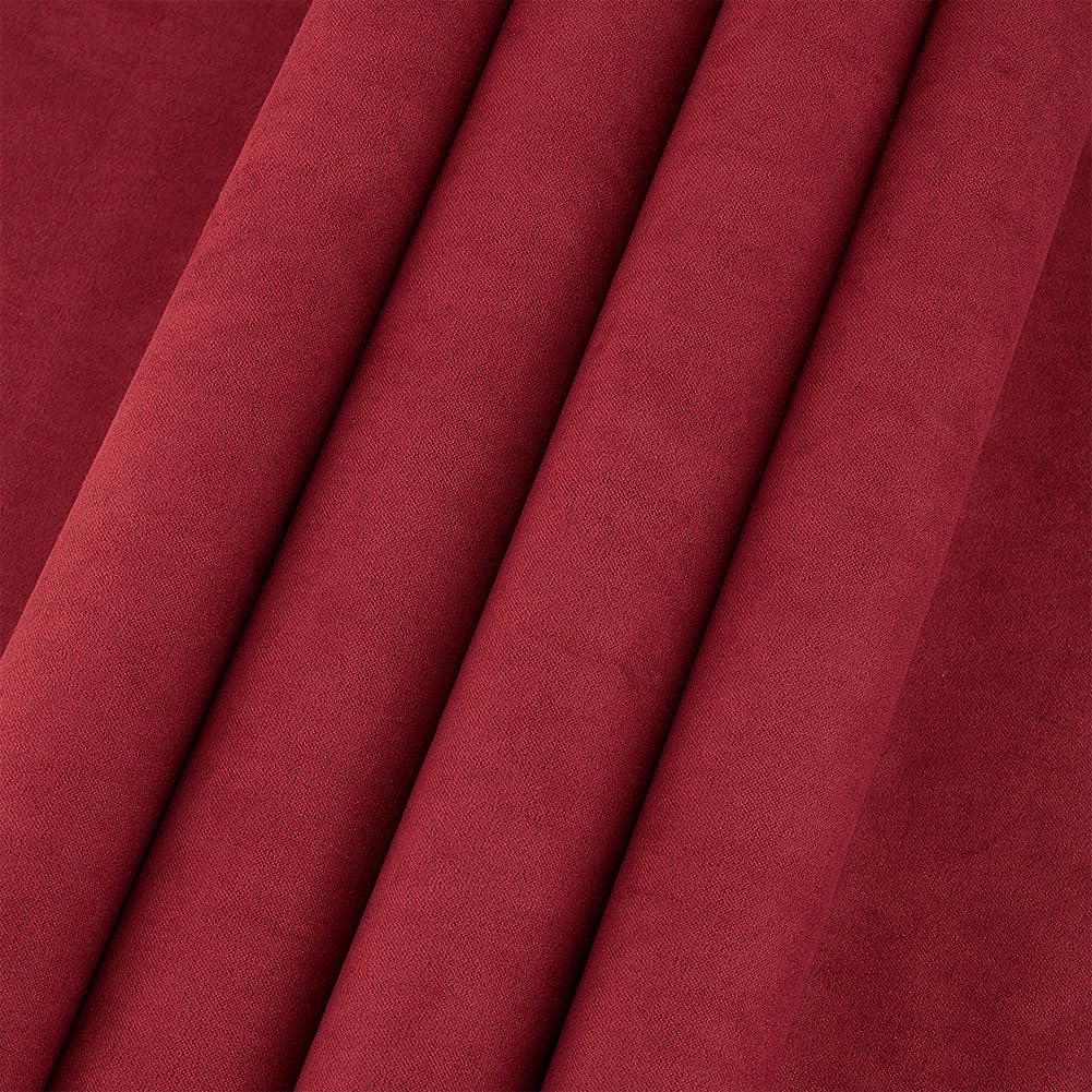 OLYCRAFT 100x43cm Dark Red Book Binding Cloth Bookcover Imitation Suede Fabric with Paper Backed Book Cloth Close-Weave Books Cloths for Books Binding Scrapbooking Box Making DIY Crafts