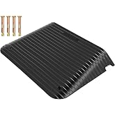VEVOR 4" Rise Rubber Threshold Ramp, 35.5" Wide Wheelchair Doorway Ramp | Rubber Threshold Ramp 33069Lbs Built with Non-Slip Textured Surface, Natural Curb Ramp for Wheelchairs &amp; Scooters
