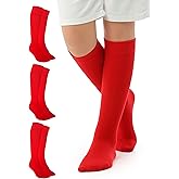 LAETAN Cotton Knee High Socks for Kids, Long School Uniform Socks for Boys Girls & Toddlers | 3 to 14 Years Old (3 Pairs)