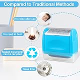AUXHCYL Confidential Roller Stamp Privacy Protection with 9 Refills (Blue) view 5
