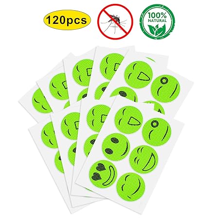 YHmall 120 Pcs Mückenschutz Aufkleber Aufnäher Anti Mücken Mosquito Repellent mit Citronella für Outdoor und Innenschutz MEHR