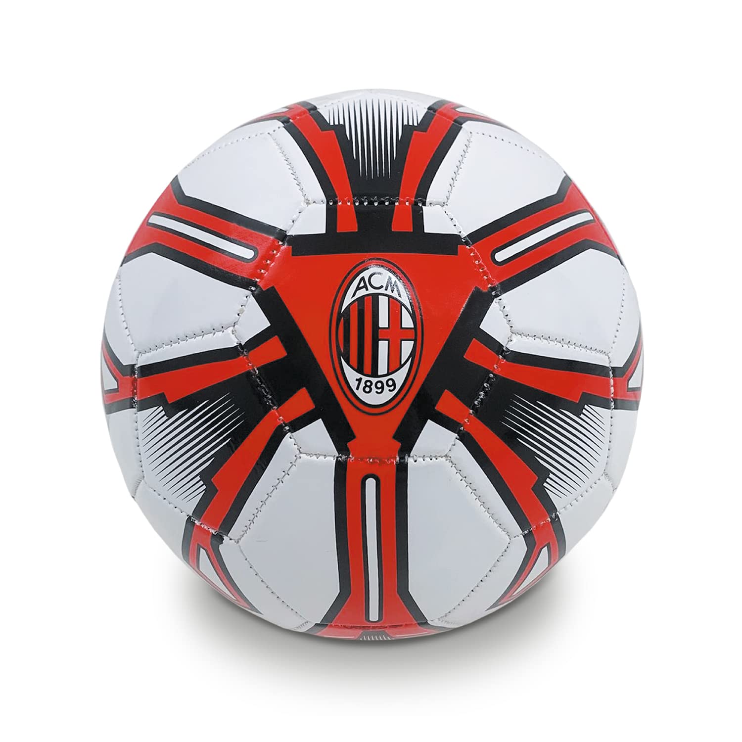 Mondo Toys - A.C. MILAN Stitched Football - Official Product - Size 5-300 g - Red Black - 13449