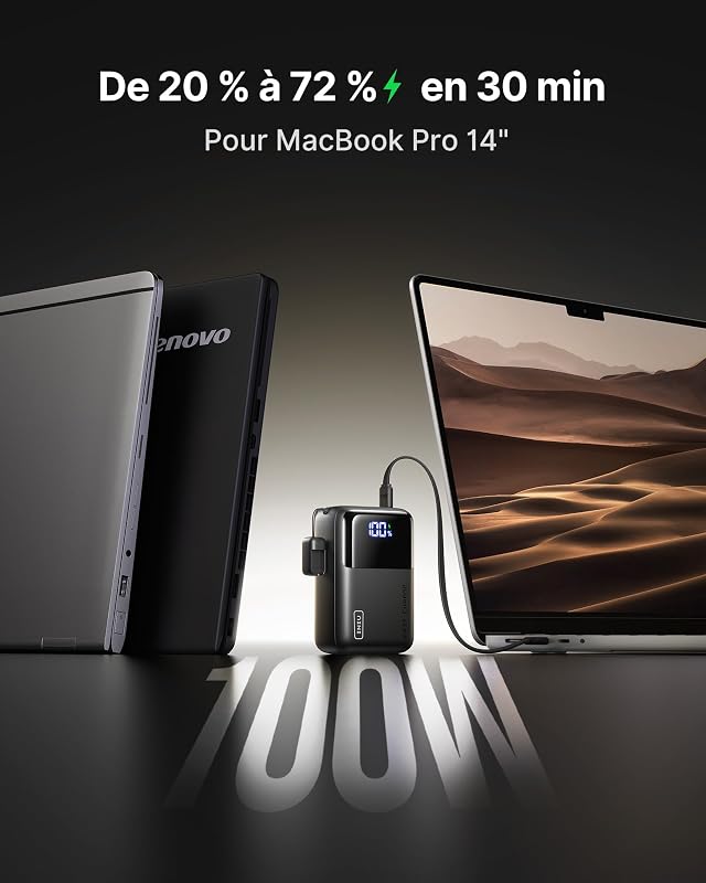 Batterie Externe pour Ordinateur, Petit 100W 25000mAh USB C Power Bank