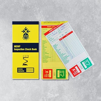 Good to Go Safety 51322 MEWP Check Book Weekly Safety Equipment Inspection