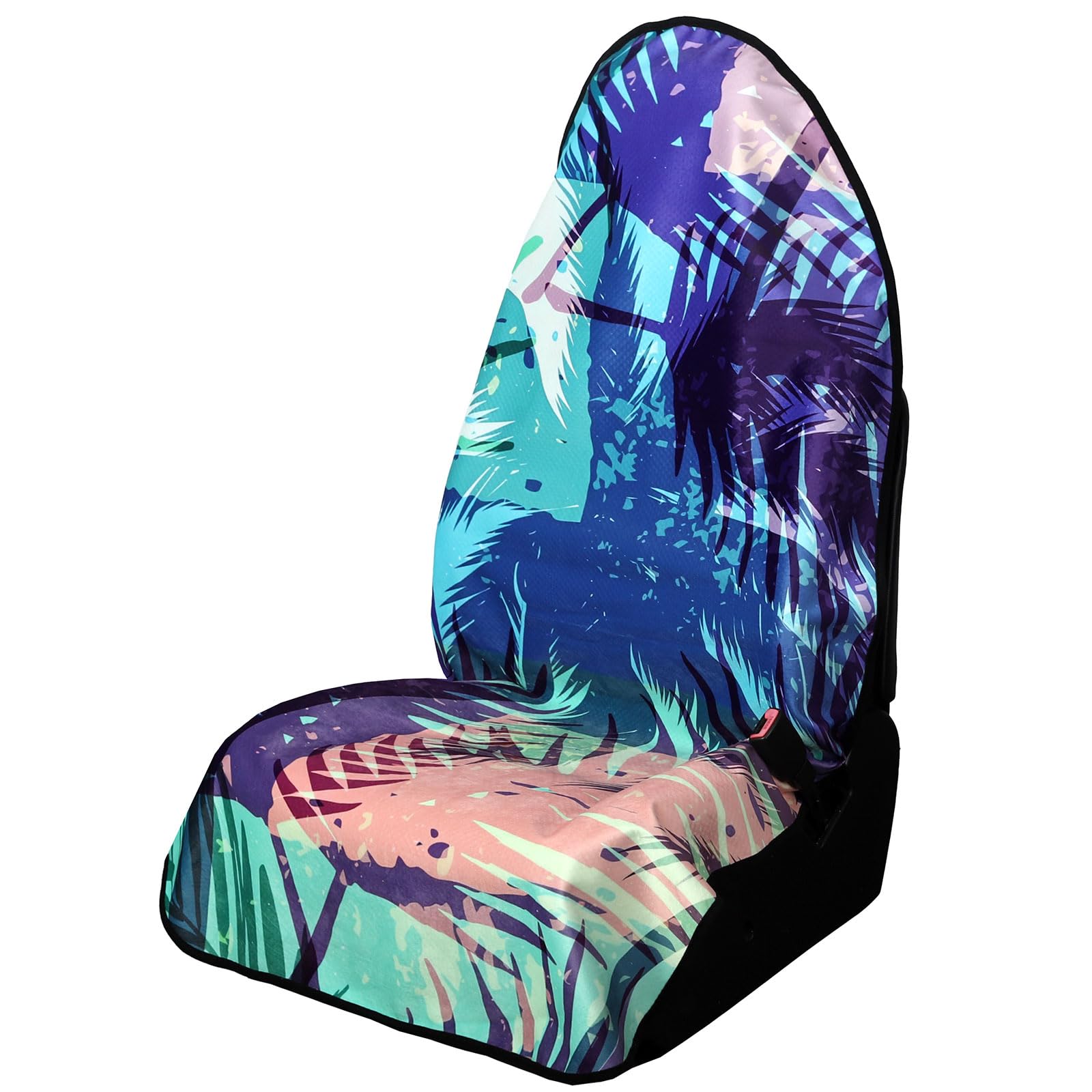 Universal Car Seat Cover with Non-Slip Back Hawaii Style - Portable Auto Seat Cushion Fit for Cars Truck SUV Seats - Waterproof Carseat Protector Great for Dog or Kid Outdoor Sport Activities Image