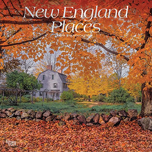 New England Places 2019 12 x 12 Inch Monthly Square Wall Calendar, USA United States of America East by 