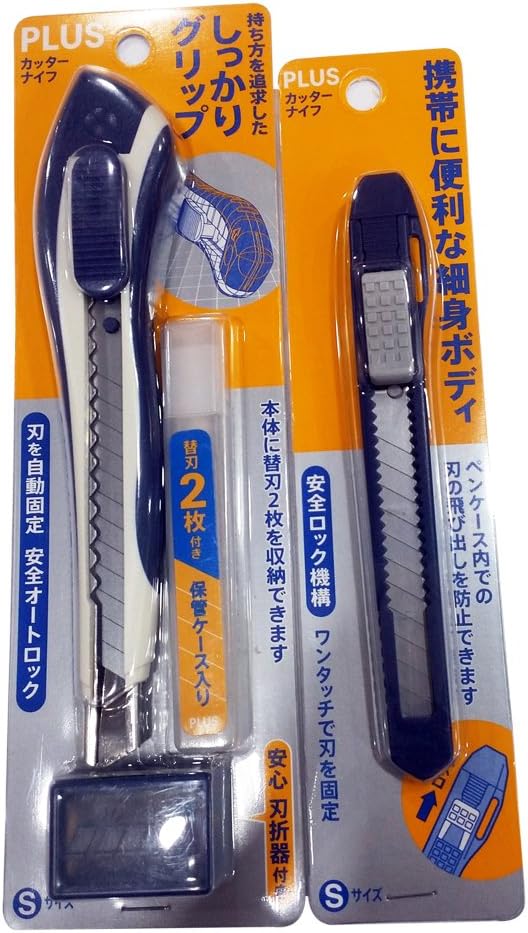 Plus Japan Cutter Knives, S + L, 2 pcs Pack