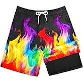 OlyPegic Boys Swim Trunks Bathing Suit Boys Swimsuit Swim Shorts Swimwear Quick Dry Swim Trunks with Compression Liner