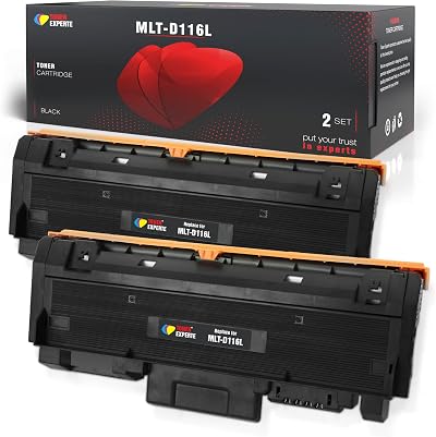 TONER EXPERTE Compatible Samsung MLT-D116L Black Toner Cartridge 2-Pack M2885FW