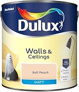 Dulux Matt Emulsion Paint Soft Peach 2.5 Litres Walls Ceilings view 2