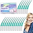 AxiyanX 84PCS Portable Soft Dental Floss Picks,Soft Silica toothpicks,flossers for Adults Teeth Cleaning Tools,interdental Brushes Between Teeth,Disposable Dental Picks
