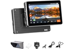 VILTROX DC-X2 Camera Field Monitor 2000 Nits High Brightness Touchscreen 6 Inch DSLR Monitor with 1920x1080 IPS 4K HDMI Loop in/Out 3D LUTs Waveform Video Peaking Focus Assist Battery&Sunshade Hood