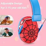 ProCase Kids Noise Cancelling Headphones Red Blue NRR 24dB Adjustable view 2