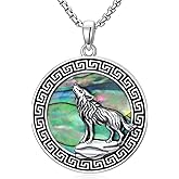 WINNICACA Christmas Gifts Wolf Necklace for Men Women Sterling Silver Wolf Pendant Viking Necklace Jewelry Gifts for Men Father Son