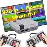 Retro Game Console, Classic Video Games Console Built-in with 800 Games System, Plug and Play with 2 Wired Controllers Handheld Games. (Grey)