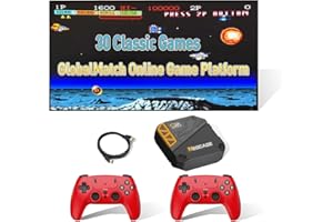 NEOCADE Retro Gaming Console, 30 Classic Licensed Games,Android System, GlobalMatch Online Gaming Platform, Dual 2.4G Wireless Controllers, Plug & Play TV Game Stick for Boys Girls Adults