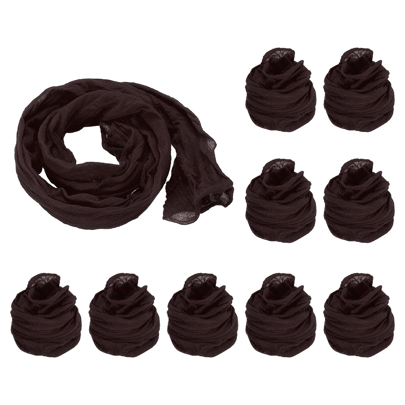 PATIKIL Nylon Stockings DIY Flower, 10Pcs Stocking Flower Fabric Material Tensile Silk Stocking Flowers for DIY Flower Making Wedding Crafts Home Decoration, Dark Brown