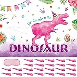 WERNNSAI Pin The Tail on The Dinosaur Game - Girl
