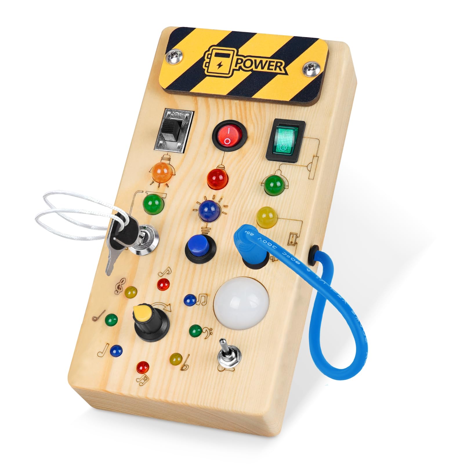 Photo 1 of Toddler Toys Busy Board with Led Light, Preschool Learning Activities Sensory Toys for Toddlers 1-3,Montessoti Toys 1 2 3 Year Old Birthday Gift