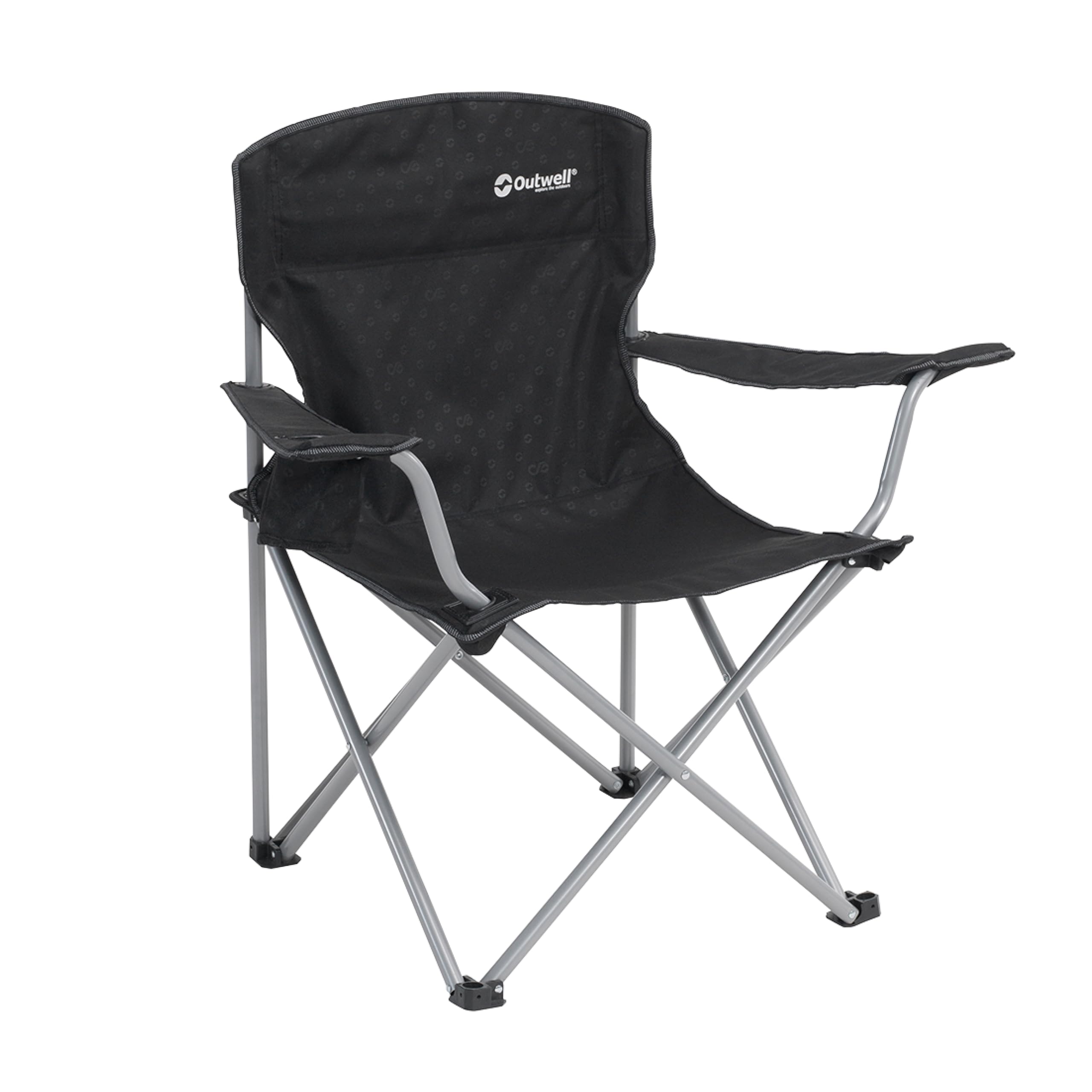 Outwell Catamarca Folding Camping Chair – Lightweight, Comfortable Extra-Wide Seat, Fast Drying, Robust Steel Frame, Cup Holder & Carry Bag – Camping, Hiking, Beach, Fishing, Garden, Sports