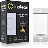 Insteon Smart On/Off Wall Switch, Lights, Fans &amp; Motors Up to 1HP - 2477S | 1800W, Dual-Band Smart Scene Controller, Neutral Wire Required, Hub Only Required for Amazon Alexa &amp; Google Home Assistant