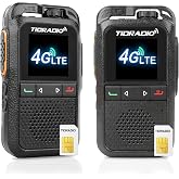 TIDRADIO Unlimited Range Rapid Walkie Talkies 6000+Miles,4G LTE PoC Radio | Nationwide PPT Two-Way Radios with SIM Cards 2.0,