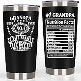 Breezy Valley Grandpa Tumbler, Grandpas Gifts from Grandchildren Grandkids - Best Grandpa Ever Gifts, Gift for Grandfather from Granddaughter Grandson, #1 Coffee Cup Tumbler