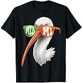 Vintage American White Ibis with Sunglasses for Men Women T-Shirt