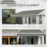 iropro 2.5x2M Grey Manual Retractable Patio Awning Sun Shade Canopy Gazebo UV view 4