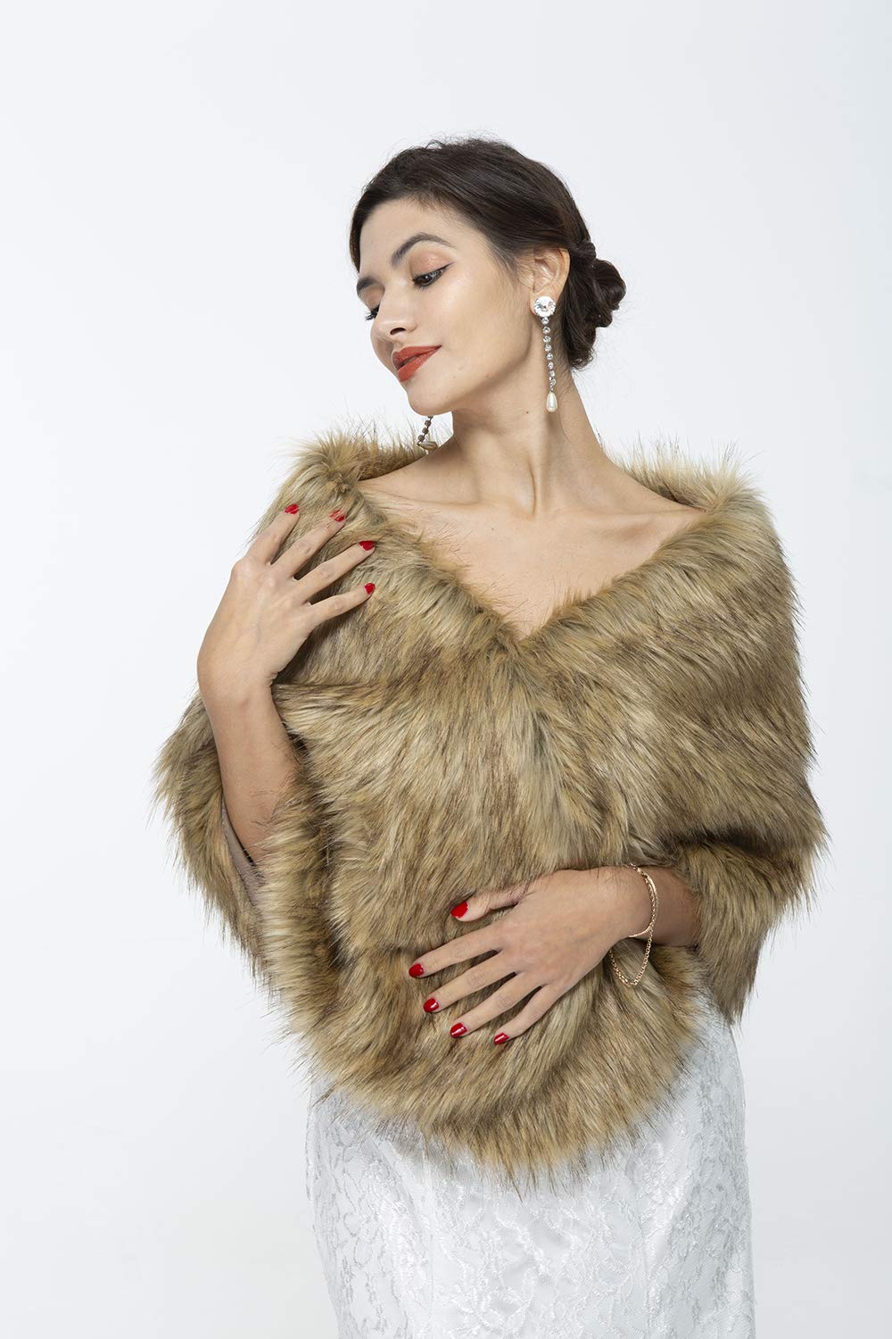 fur shawls for bridesmaids