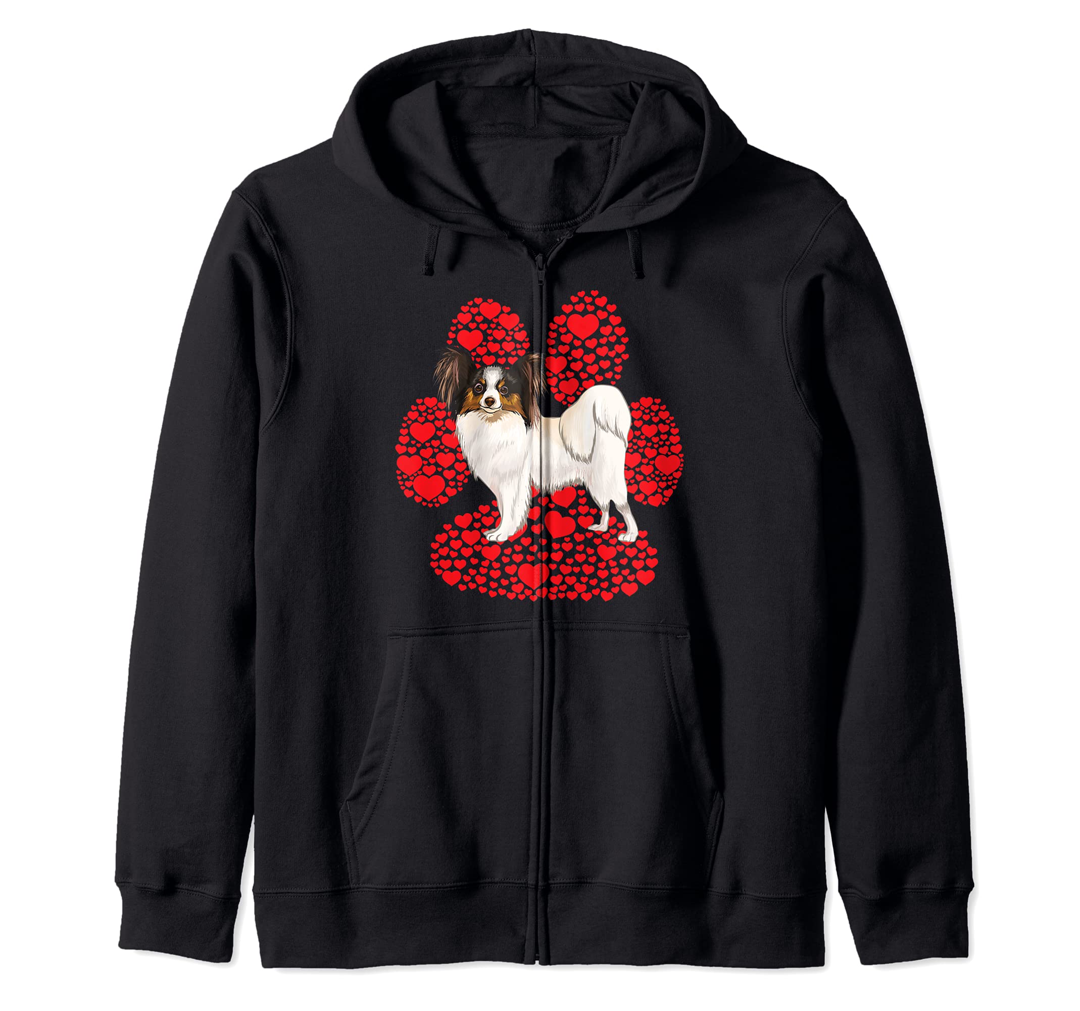 Soft Coated Wheaten Terrier Valentines Day Dog Love Paw Zip Hoodie