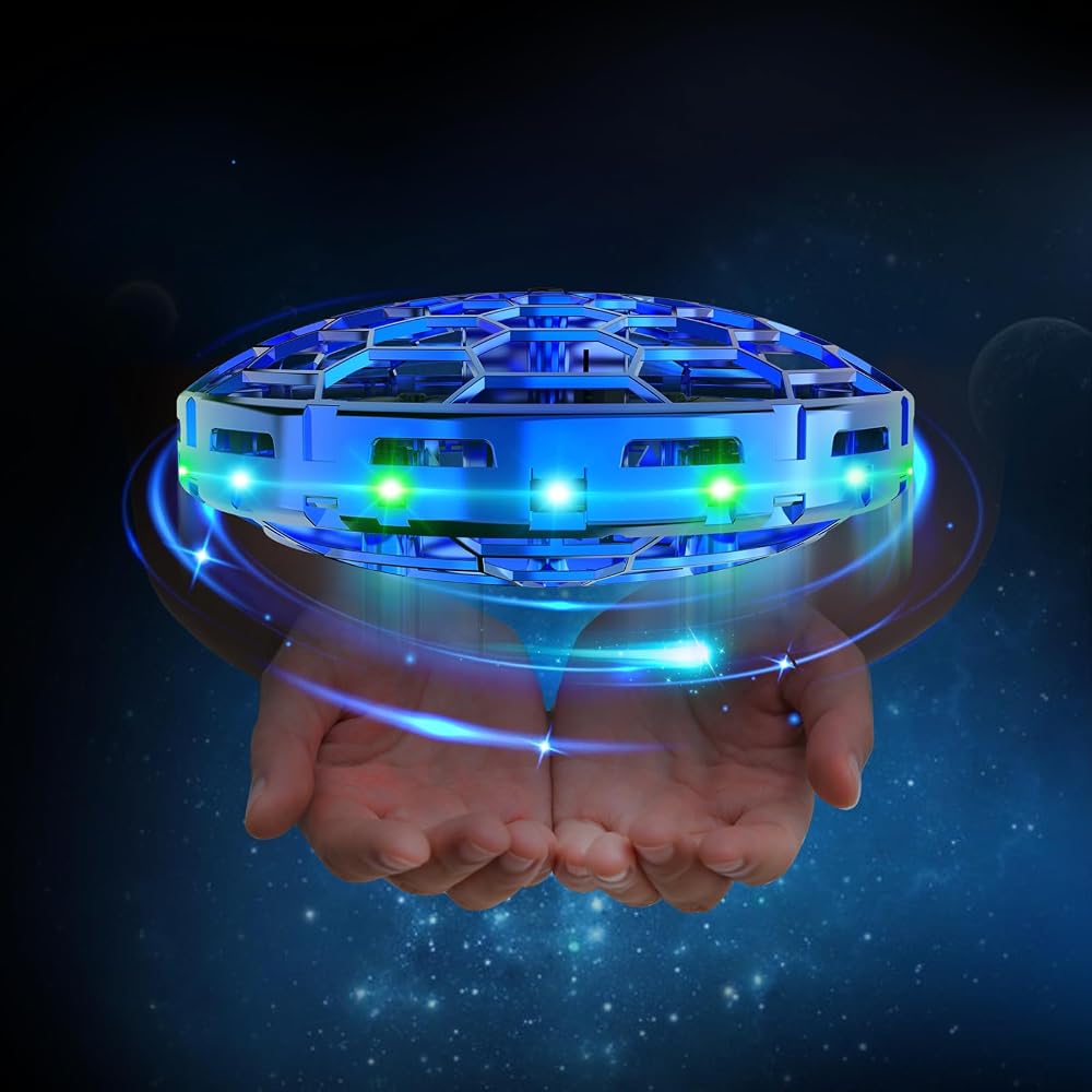 semai Flying Drone for Kids 360° Gesture UFO with LED Lights 6+ Gift