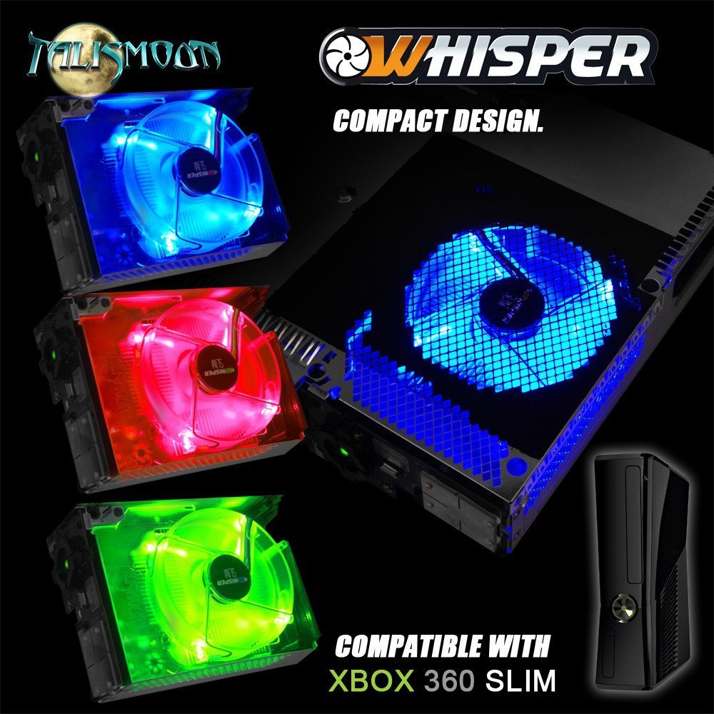 XBOX 360 S SLIM 3 COLOUR LED LIGHT INTERNAL COOLING WHISPER FAN Buy Online in United Arab