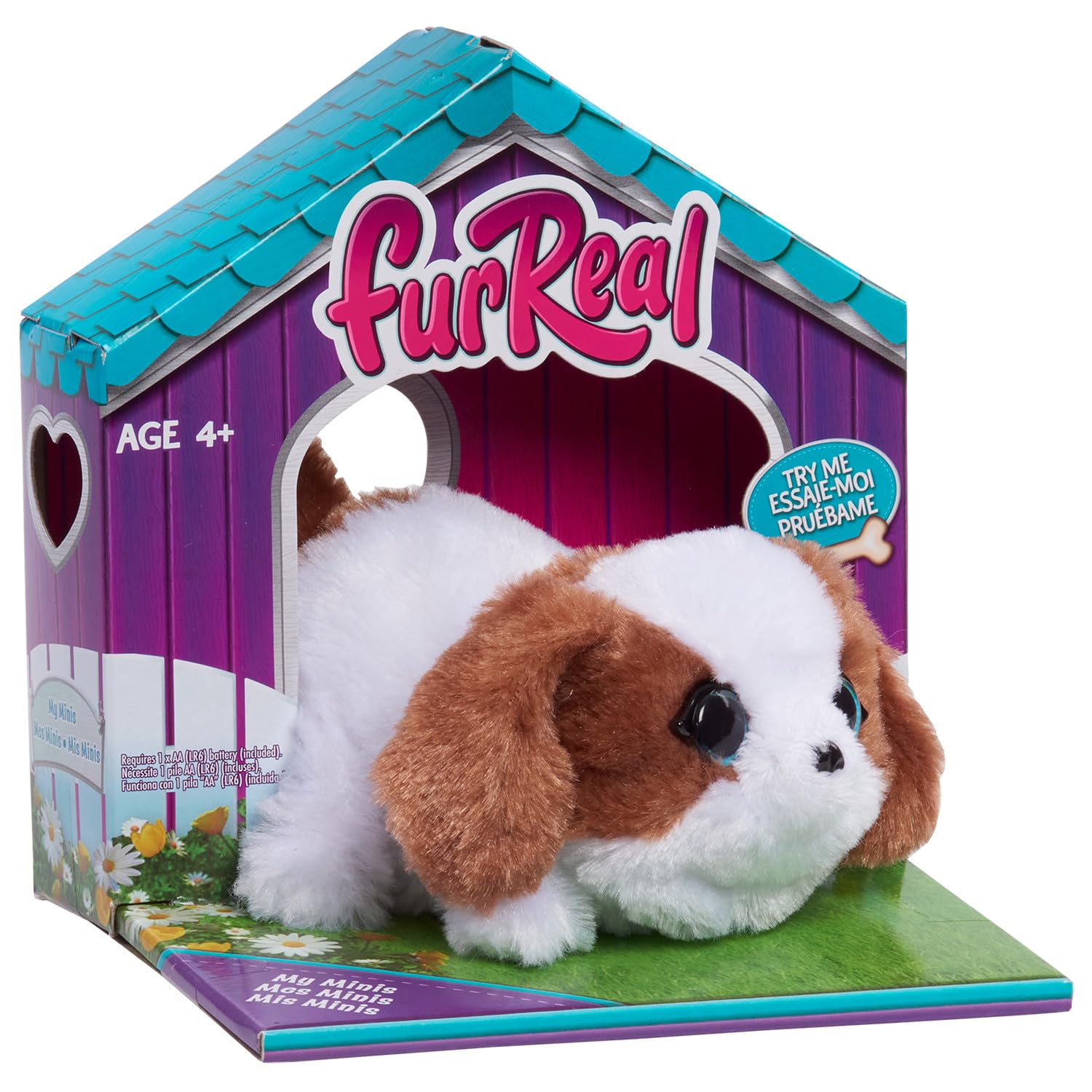 furReal My Minis Puppy Interactive Toy, Small Plush Puppy with Movement, Stuffed Animals, Holiday Stocking Stuffers, Gifts, Presents, Kids Toys for Ages 4 Up by Just Play