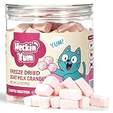 Heckin Yum Freeze Dried Cat Treats Chicken with Goat Milk, Cranberry | Gentle Urinary Wellness Food Toppers