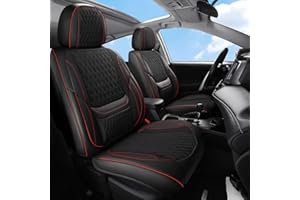 Car Seat Covers, Leather Car Seat Covers, Automotive Seat Covers 2 Front Seats, Fit for Most Cars SUV and Most Sedans Hatchba
