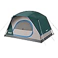 Coleman Skydome Series Camping Tent Weatherproof Tent Includes Pre-Attached Poles Rainfly Carry Bag and Unique Pattern Sets up in 5 Minutes