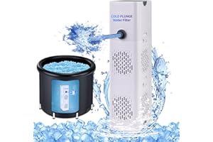 GFYYBKJ Cold Plunge Filter, 500 GPH Cold Pod Ice Bath Tub Filter, Ice Bath & Cold Plunge Accessories, Reusable Ice Bath Tub Filter, Ice Bath Water Cleaner