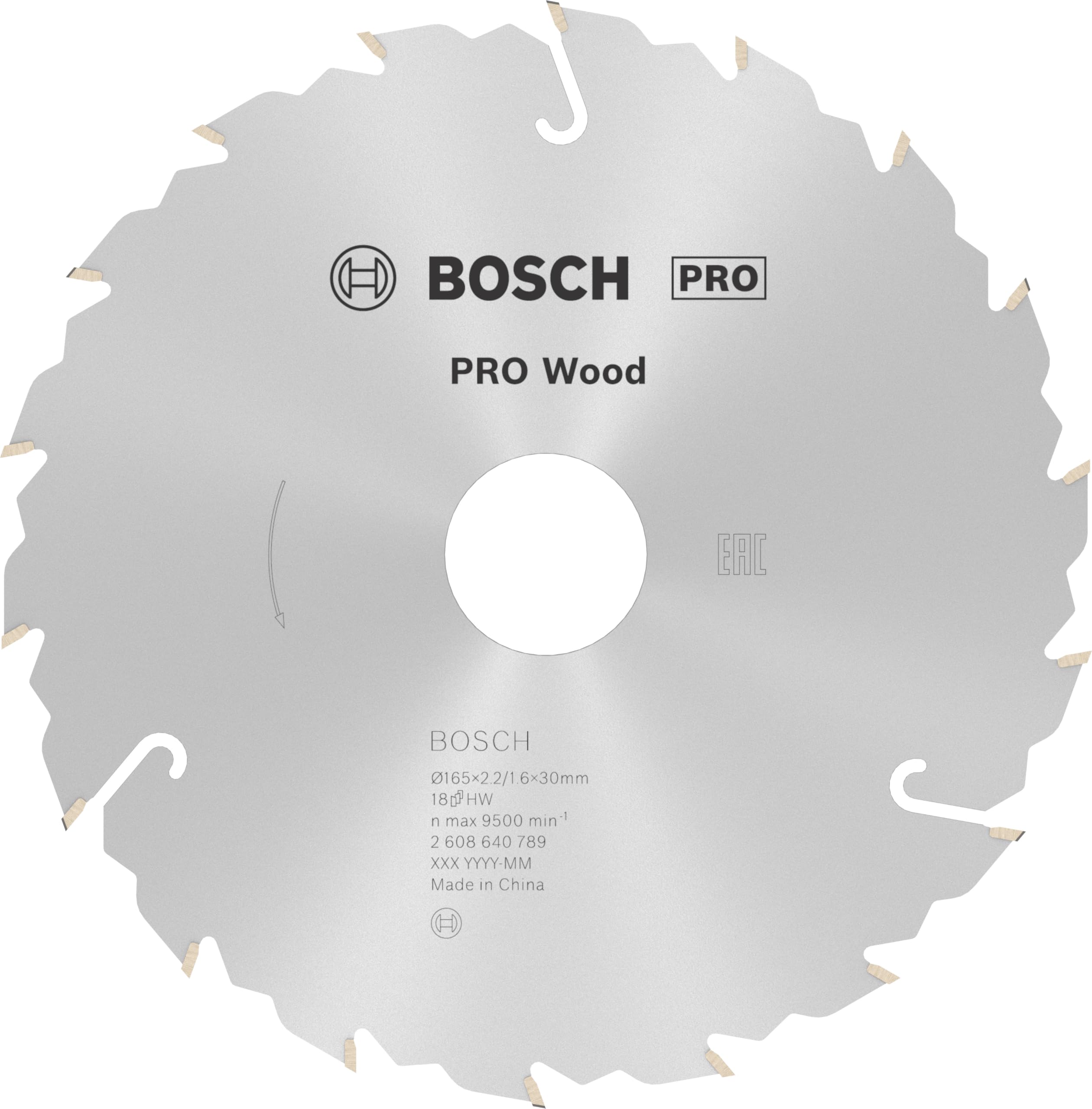 Bosch 1x PRO Wood Circular Saw Blade for Corded Hand-Held Circular Saws (for Softwood, Hardwood, Ø mm, Professional Accessory Hand-Held Circular Saw)