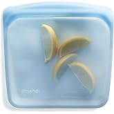 Stasher Silicone Reusable Storage Bag, Sandwich Bags, Reusable Freezer Bag, Microwave, Dishwasher, Oven Safe, Sous Vide, Premium Lunch Container, Eco Friendly, Food Storage Bags, 28 oz, Clear | Reusable Food Bag