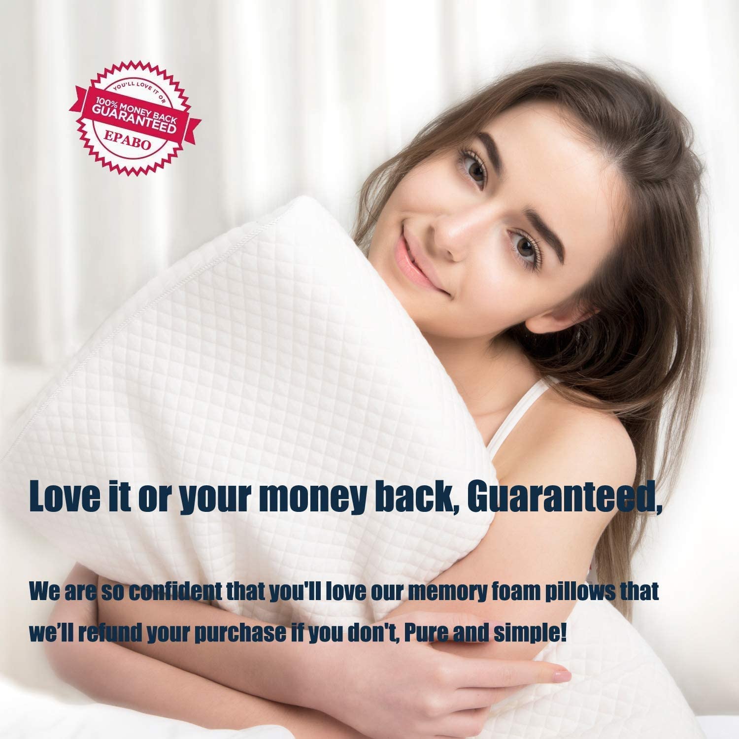 EPABO Contour Memory Foam Pillow Orthopedic Sleeping Pillows, Ergonomic