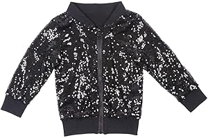 Cilucu Kids Jackets Girls Boys Sequin Zipper Coat Jacket for Toddler Birthday Christmas Clothes