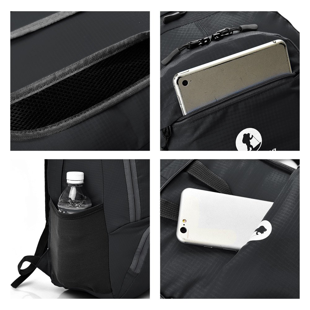 Zaino da trekking pieghevole da 30L, borsa da campeggio da campeggio esterna Impermeabile alpinismo leggero adatto a uomini e donne, ciclismo, escursionismo, corsa