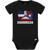 Really Awesome Shirts Half Dominican Half Puerto Rican Flag Dominirican Baby Bodysuit (Black)