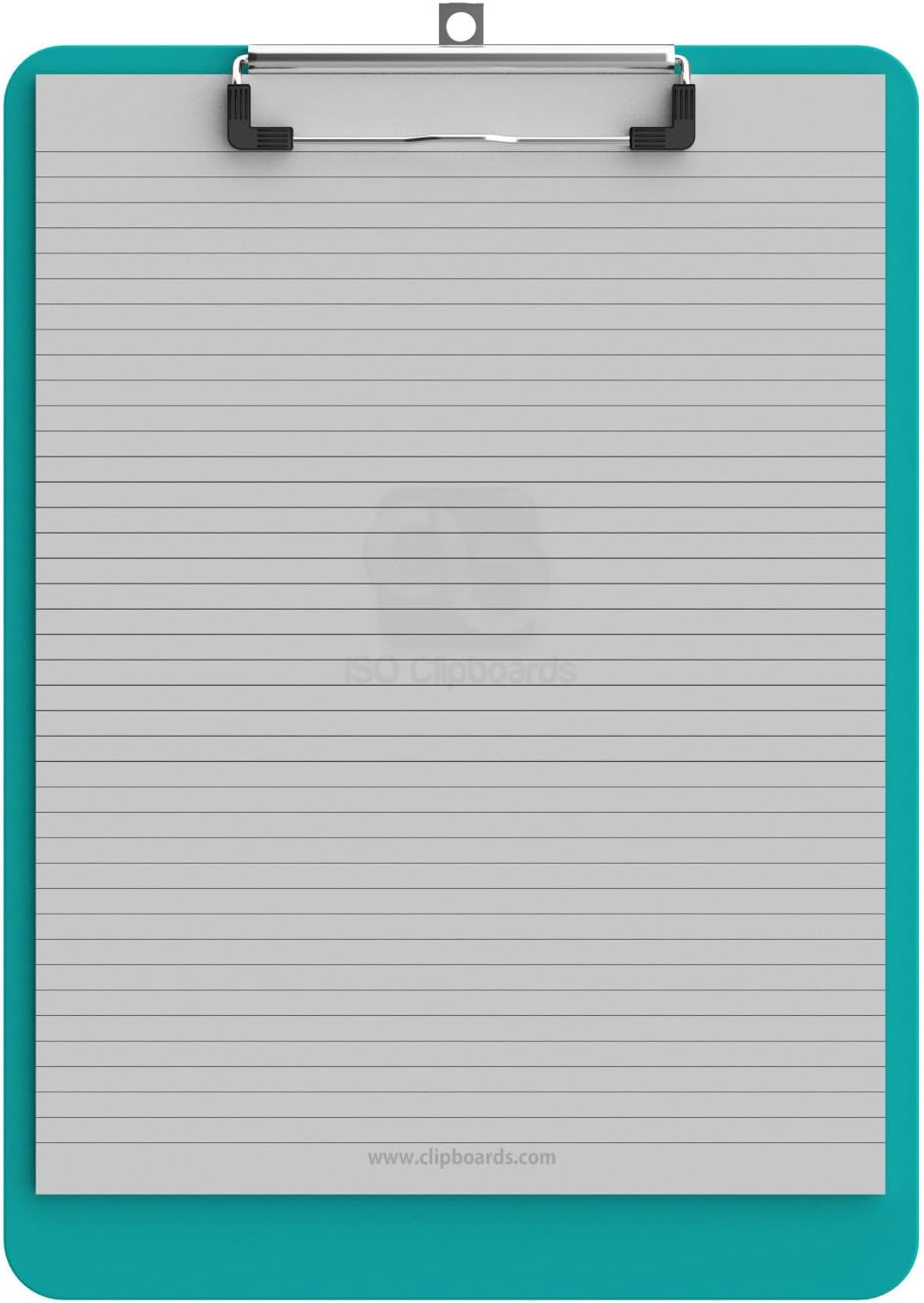 Letter Size 8.5 x 11 Plastic Clipboard -Teal