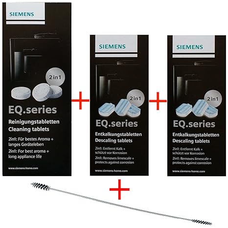 SIEMENS TZ80001 10 Reinigungstabletten + 6 Entkalkungstabletten TZ80002 für EQ